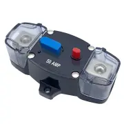 50 Amp Circuit Breaker with Manual Reset 12-48 Volt DC 0-8 Gauge for Marine Boat