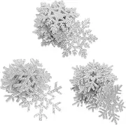EPIGEIST 30Pcs Snowflake Embroidered Patches for DIY Clothing Appliques Accessories for for Covering Stains for Personalizing