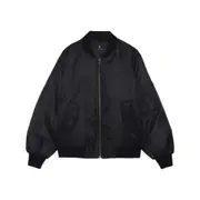 [Anine Bing] Anine Bing Leon Zipped Bomber Jacket S BLACK