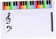 FIXOSHEE Music Teaching Whiteboard Reusable Erasable Plastic Music for Classroom Home Portable Musical Note Teaching Tool for Piano Music Theory Practice