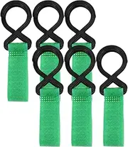 KAILIKETIY 6Pcs Stroller Hooks for Bags Durable Nylon Fastener Clips for Shopping Diaper Bags Easy Installation Lightweight Practical Stroller Accessory