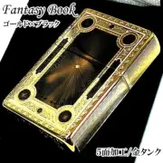 1937 Replica Fantasy Book ５Sided Gold Black Velor Case Zippo Oil Lighter MIB