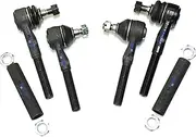 PartsW - 6 Pc Front Steering Tie Rod Adjusting Sleeves Outer Inner Tie Rod End Kit Compatible with FORD EXPEDITION 97-02/ FORD F-150 97-03 + More 4WD Models