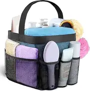 Mesh Shower Caddy Portable for College Dorm Room Essentials with 8 Pockets, Hanging Shower Caddy Dorm Basket, Quick Dry Shower Bag for Bathroom