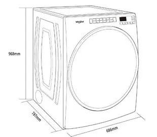 唯鼎國際【Whirlpool惠而浦乾衣機】8TWGD5620HW 瓦斯型滾筒乾衣機16公斤