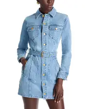 Michael Michael Kors Denim Belted Mini Dress