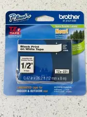 Brother P-Touch TZe-231 TZ Laminated Tape For Machines That Use 1/2" TZ Tapes