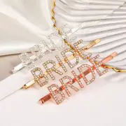 Sparkling Rhinestone BRIDE Hair Clip