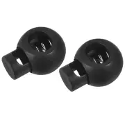 Round Cord Locks (0.212") 10pcs, Spring Toggle Stopper Single Hole Cord Locks