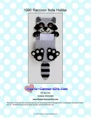 Raccoon Magnetic Note Holder- Plastic Canvas Pattern or Kit