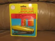 1960's Vintage Mod Space age yellow mini Stapler new in package with Staples