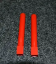 (2) 1x1x6 Red Round Column / Tall Brick Bricks ~ New Lego Parts ~