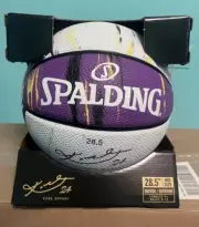Spalding Kobe Bryant Marbled Snake Basketball Purple White Stripped Size 28.5
