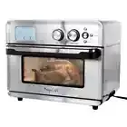 MegaChef Air Fryer Toaster Oven 26qt 1800W Silver w/ 21-Temperature Control