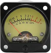 Baxnore 45 mm VU Meter with Bright Backlight, DB Audio Level Indicator for 5W-60W Amplifiers, Sensitive Volume Meter for Home Studio (TS-45-Y DC500UA)