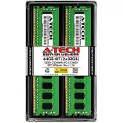 A-Tech 64GB 2x 32GB 1Rx4 PC4-25600R RDIMM DDR4 3200 ECC REG Server Memory RAM