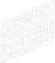 KALLORY 36pcs Letter Template Alphabet Poster Stencils for Painting Signs Painting Stencils Cardboard Numbers Number Stickers Stencil Painting Cake Stencil Stamp Paper Light The Pet White