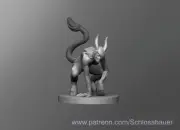 Goat Spawn Fawn Satyr NPC Monster Manual 28mm Scale D&D Tabletop Miniature SB