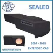 GMC Sierra Extended Cab 2007-2018 Single Sub Box Subwoofer Enclosure