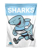 Cronulla Sharks NRL Retro Mascot Design Wall Flag Banner