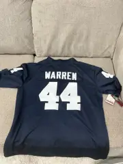 Tyler Warren Penn State Jersey, Blue/White, L/XL, Stitched