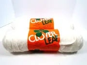 Vintage NOS Clover Leaf American Thread Acrylic Yarn White 301 Lot Of 2 Skeins