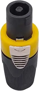 CCWUTQF Speaker Connector 4 Core Professional Audio Power Plug Speakon Connectors(Yellow)