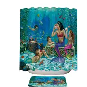 The Story Teller Mermaids Underwater World Shower Curtain