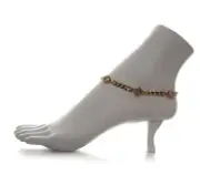 6mm 10" ITALIAN CUBAN LINK CHAIN CUBIC ZIRCONIA ANKLET BRACELET 14K GOLD PLATED.