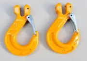 2X 10mm Clevis Sling Alloy Hook 3.15T G80 with Safety Latch Lifting Sling Slip
