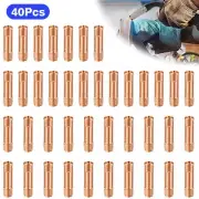 40PCS 15AK MIG/MAG Welding Torch M6 Copper Contact Tips 0.8/0.9/1.0mm Rose Gold