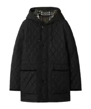 Burberry Devon Quilted Hooded Parka S,XL,XS,L,M black