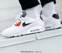 在飛比找Yahoo!奇摩拍賣優惠-Nike Air Max 90 黑白紅 環保 潑墨 防滑 耐