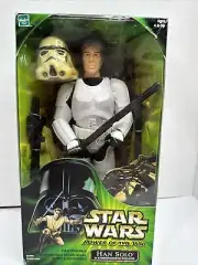 STAR WARS POWER OF THE JEDI - 12" ACTION FIGURE - HAN SOLO STORMTROOPER! C2 NIB