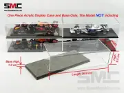 Premium Acrylic Display Cover Show Case w Gray Eco-leather Base for 1:18 Model