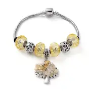 European Style Charm Bracelet - Tree of Life - Crystal - Gemstone - Citrine