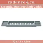 Cadence & Co Essential Bamboo Bath Caddy Extendable Bathub Tray Sage 70X15X4.5Cm