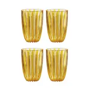 4pc Guzzini Dolcevita 470ml Tumblers Water/Juice Drinking Glasses Set Amber