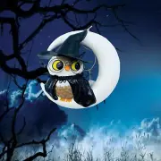 Bethany Lowe Designs: Halloween; Witchy Owl on Moon, Item# TJ2305