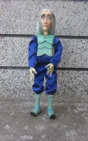 Marionette handmade wood carved from wood-ELF-puppet