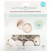 25 NEW Button Press Pinback Blanks We R Memory Keepers Medium Pieces 1.45” 37MM
