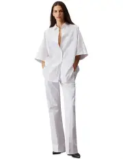 [Calvin Klein] Oversize Cotton Shirt in Bright White