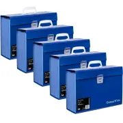 Colourhide Expanding Carry File Pp A4 Blue 19 Pockets Pack 5