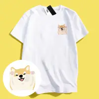 在飛比找蝦皮商城優惠-JZ TEE 柴犬-貼玻璃 短袖T恤衣服 男女通用版型上衣