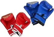 Milisten 2Pairs Boxing Gloves Durable PU Thai Sparring Mitts for Training Comfortable Kickboxing Gear for Boys and Portable Lightweight Design for Fitness Workouts