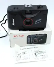 Aimex SP-500 35mm Focus Free Camera Black in Original Box w/ Instructions - NEW