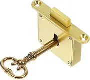 Cabinet Door Locks 1 Set Lock for Furniture Red Wooden Case Locks Cabinet Lock Brass Drawer Sunflower Drawer Lock