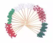 Set of 25 Mini Felt Christmas Cake Cupcake Muffin Desert Toppers