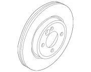 Genuine Mini Disc Brake Rotor Front 34-11-1-502-891 (for: Mini)