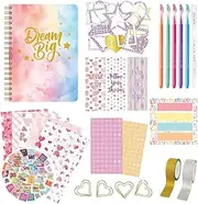 Yjkedfh Creative Journal Set,Scrapbook & Diary Art Crafts Kit | Scrapbook & Diary Art Crafts Kit, Journaling Art Crafts Kit, Creative Multifunctional Journal Book for Girls Aged 4+